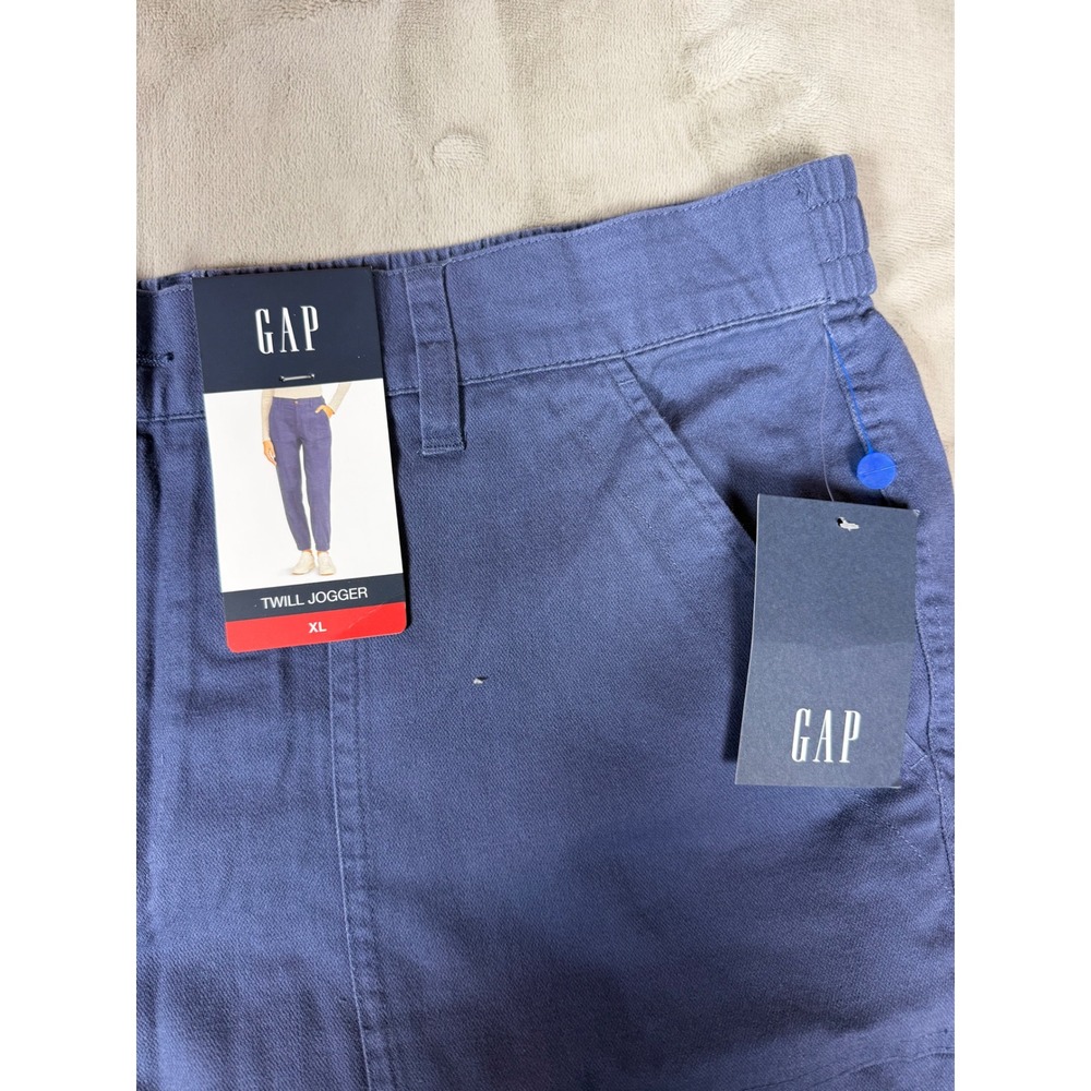 GAP Twill Jogger Pants Blue Indigo XL GP000994 NWT - Picture 5 of 5